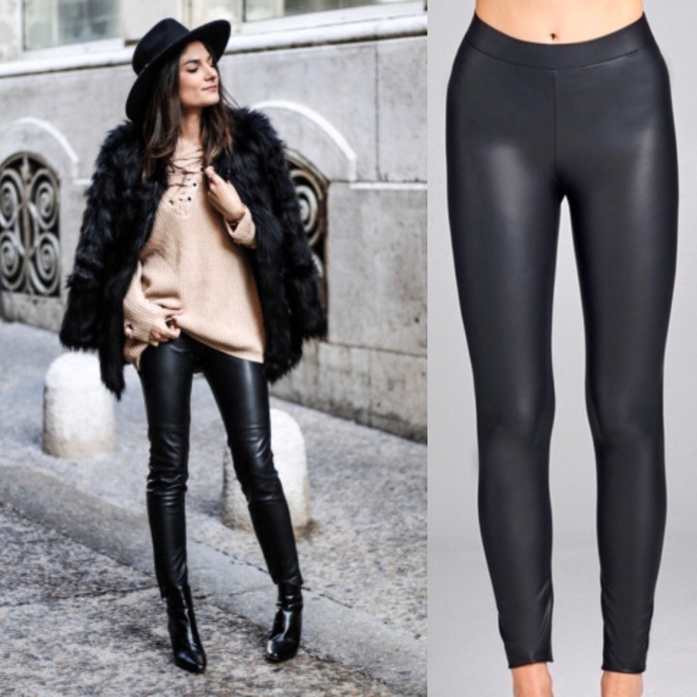 LAST 1✖️ vegan leather leggings black - Picture 2 of 3